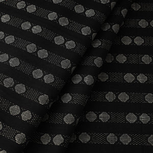 Black - Jacquard Prewashed Cotton Fabric