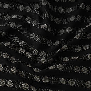 Black - Jacquard Prewashed Cotton Fabric