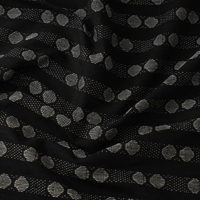 Black - Jacquard Prewashed Cotton Fabric