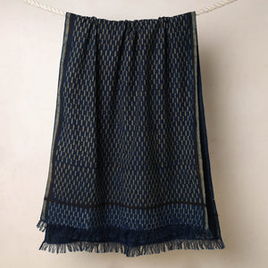 Blue - Akola Block Printed Pure Handloom Cotton Towel