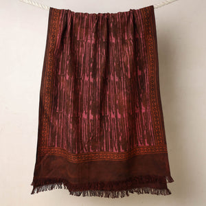 Brown - Akola Block Printed Pure Handloom Cotton Towel