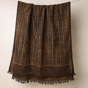 Brown - Akola Block Printed Pure Handloom Cotton Towel