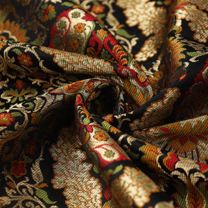 Black - Kimkhab Silk Zari Banarasi Brocade Fabric 13