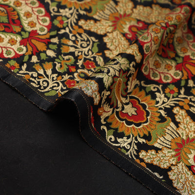 Black - Kimkhab Silk Zari Banarasi Brocade Fabric 13