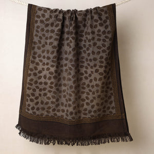 Brown - Akola Block Printed Pure Handloom Cotton Towel