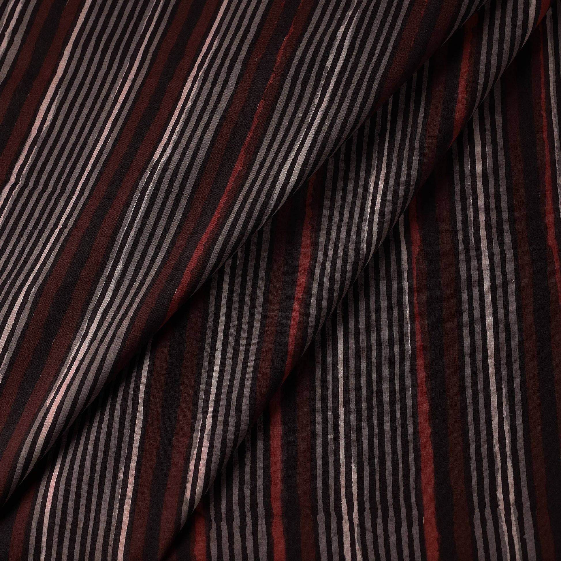 Brown - Jahota Block Printed Cotton Fabric