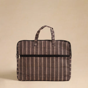 Beige - Handmade Quilted Cotton Laptop Bag 08