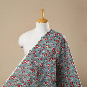 Blue - Block Print Cotton Sanganeri Fabric 04