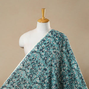 Blue - Block Print Cotton Sanganeri Fabric 22