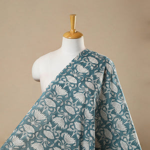 Blue - Block Print Cotton Sanganeri Fabric 27