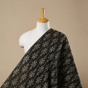 Black - Block Print Cotton Jahota Fabric 33