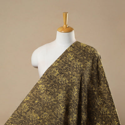 Brown - Block Print Cotton Jahota Fabric 35