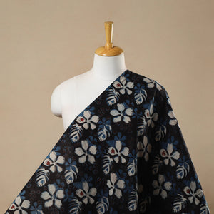 Black - Block Print Cotton Jahota Fabric 37