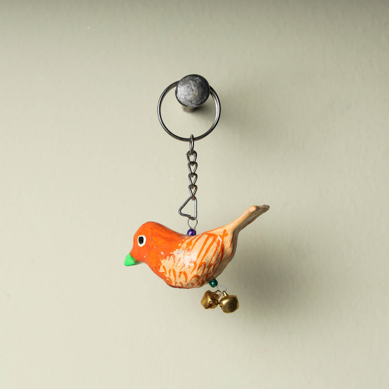 Bird - Handmade Paper Mache Keychain