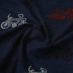 Blue - Block Print Cotton Natural Dyed Ajrakh Fabric 15