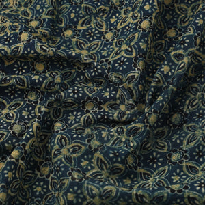 Blue - Block Print Cotton Natural Dyed Ajrakh Fabric 19