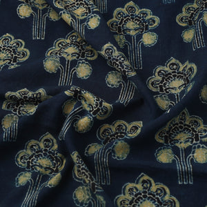 Blue - Block Print Cotton Natural Dyed Ajrakh Fabric 20