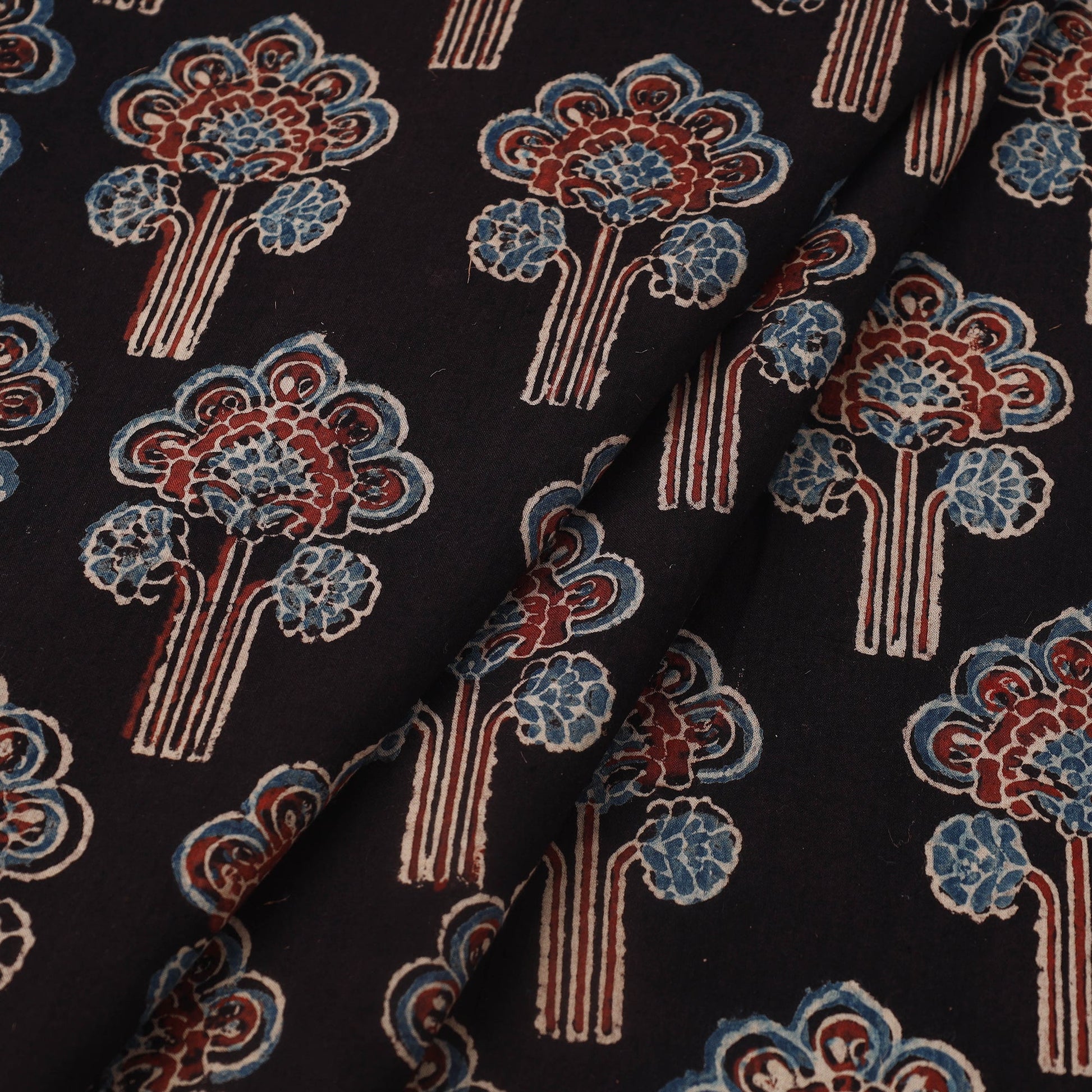 Black - Block Print Cotton Natural Dyed Ajrakh Fabric 27