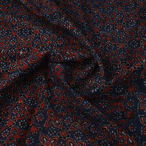 Blue - Block Print Cotton Natural Dyed Ajrakh Fabric 29