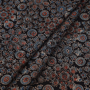 Black - Block Print Cotton Natural Dyed Ajrakh Fabric 30