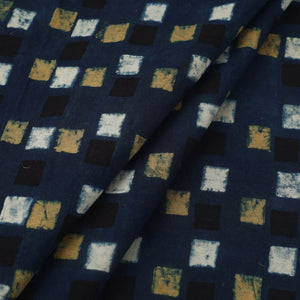Blue - Block Print Cotton Natural Dyed Ajrakh Fabric 31