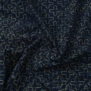 Blue - Block Print Cotton Natural Dyed Ajrakh Fabric 41