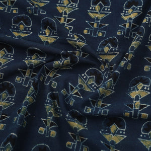 Blue - Block Print Cotton Natural Dyed Ajrakh Fabric 48
