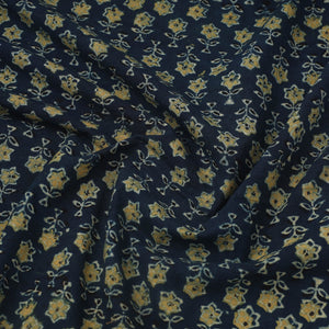Blue - Block Print Cotton Natural Dyed Ajrakh Fabric 58