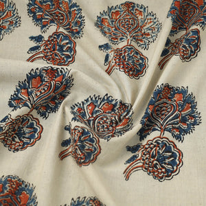 Beige - Block Print Cotton Natural Dyed Ajrakh Fabric 62