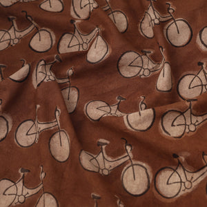 Brown - Natural Dyed Cotton Bindaas Block Print Fabric 12