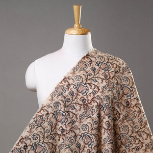 Beige - Pedana Kalamkari Block Printed Cotton Fabric