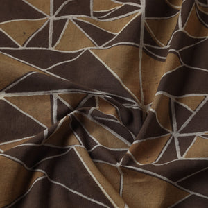 Brown - Akola Hand Block Printed Cotton Fabric