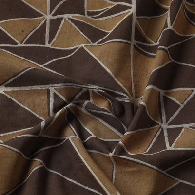 Brown - Akola Hand Block Printed Cotton Fabric