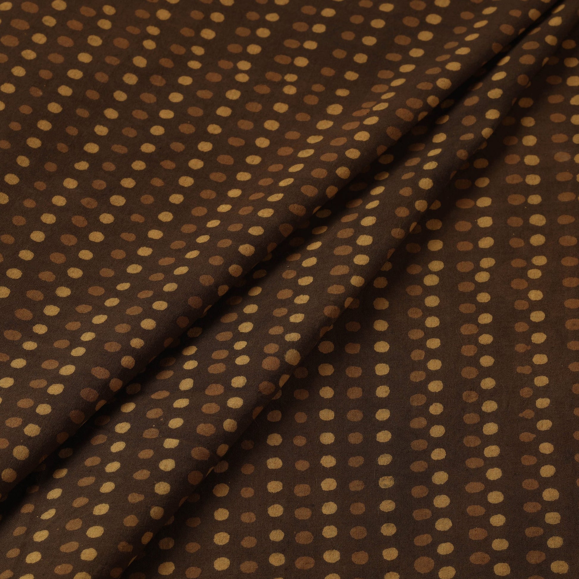 Brown - Akola Hand Block Printed Cotton Fabric