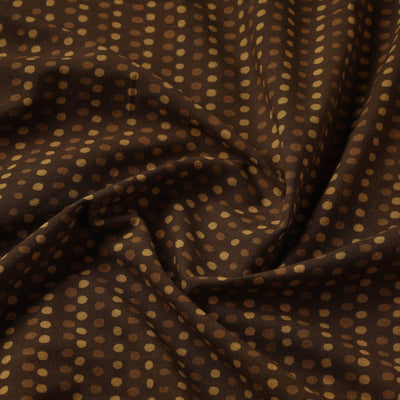 Brown - Akola Hand Block Printed Cotton Fabric