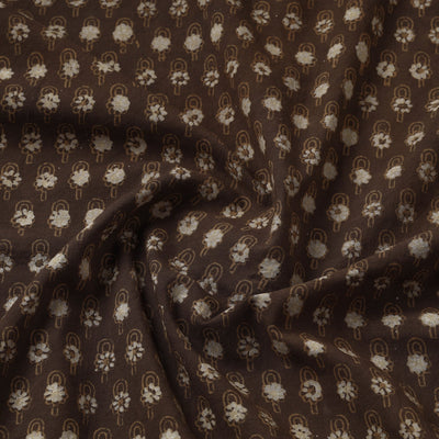 Brown - Akola Hand Block Printed Cotton Fabric