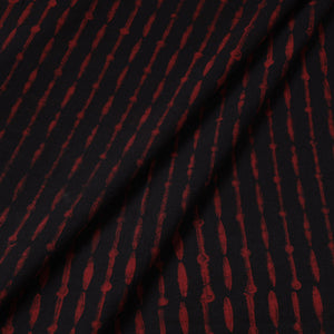 Black - Akola Hand Block Printed Cotton Fabric