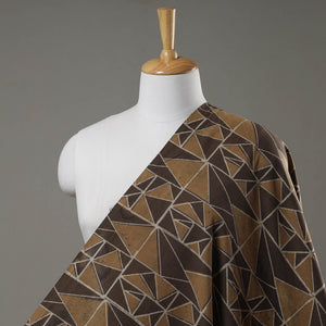 Brown - Akola Hand Block Printed Cotton Fabric