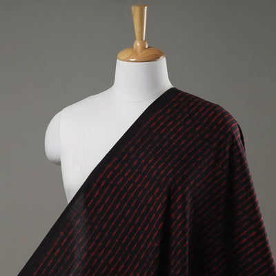 Black - Akola Hand Block Printed Cotton Fabric