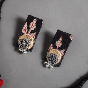 Black - Handmade GS Jute Fabart Necklace Set 03