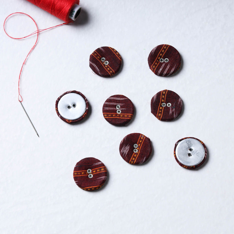 Buttonbaaz Handmade Fabric Button Big (Set of 8)