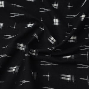 Black - Handloom Cotton Pochampally Double Ikat Fabric 14