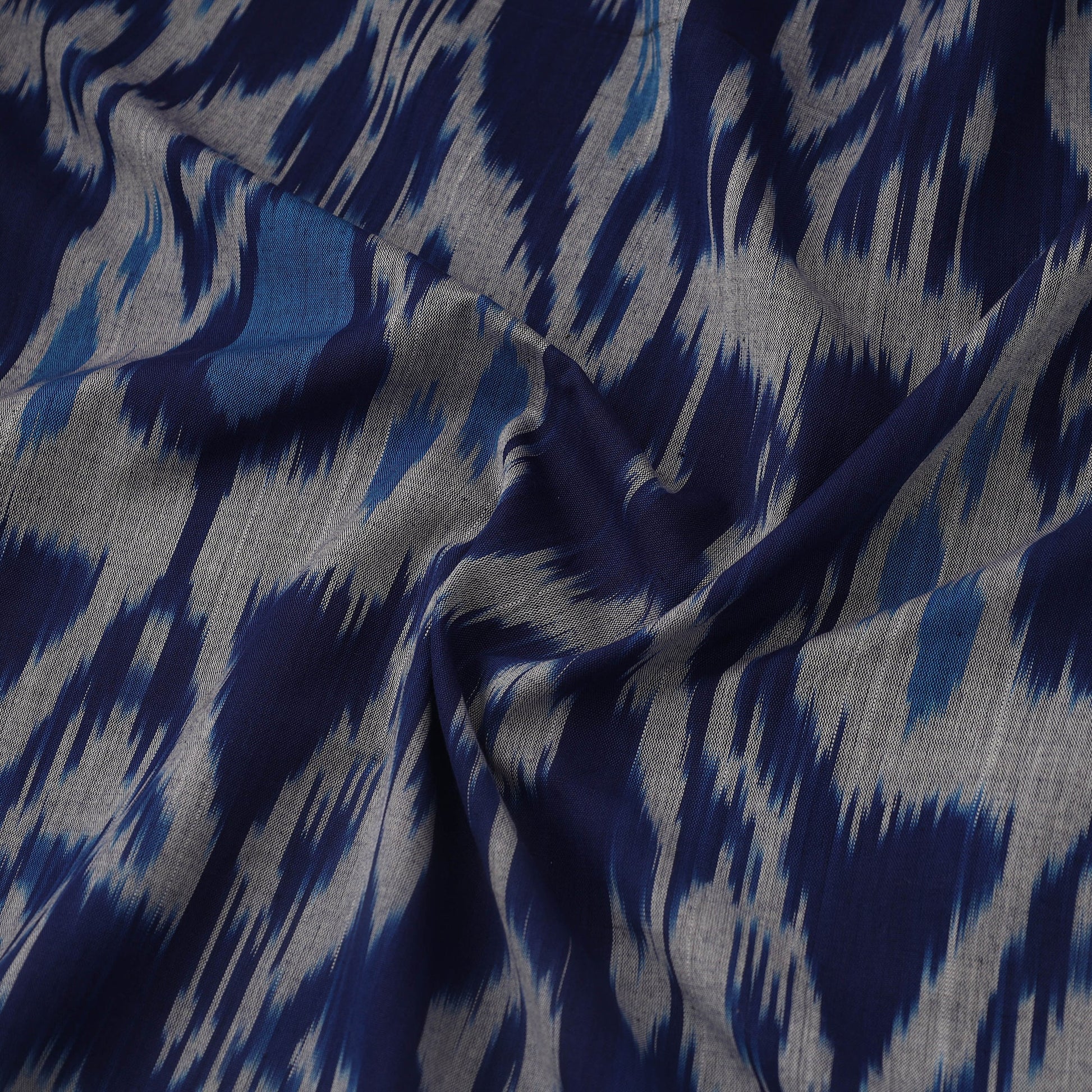 Blue - Cotton Central Asian Pochampally Ikat Fabric 06