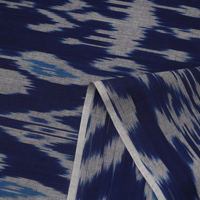 Blue - Cotton Central Asian Pochampally Ikat Fabric 06