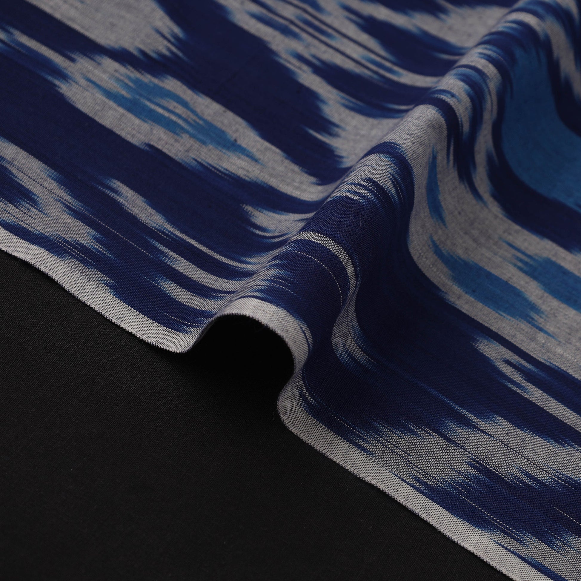 Blue - Cotton Central Asian Pochampally Ikat Fabric 06