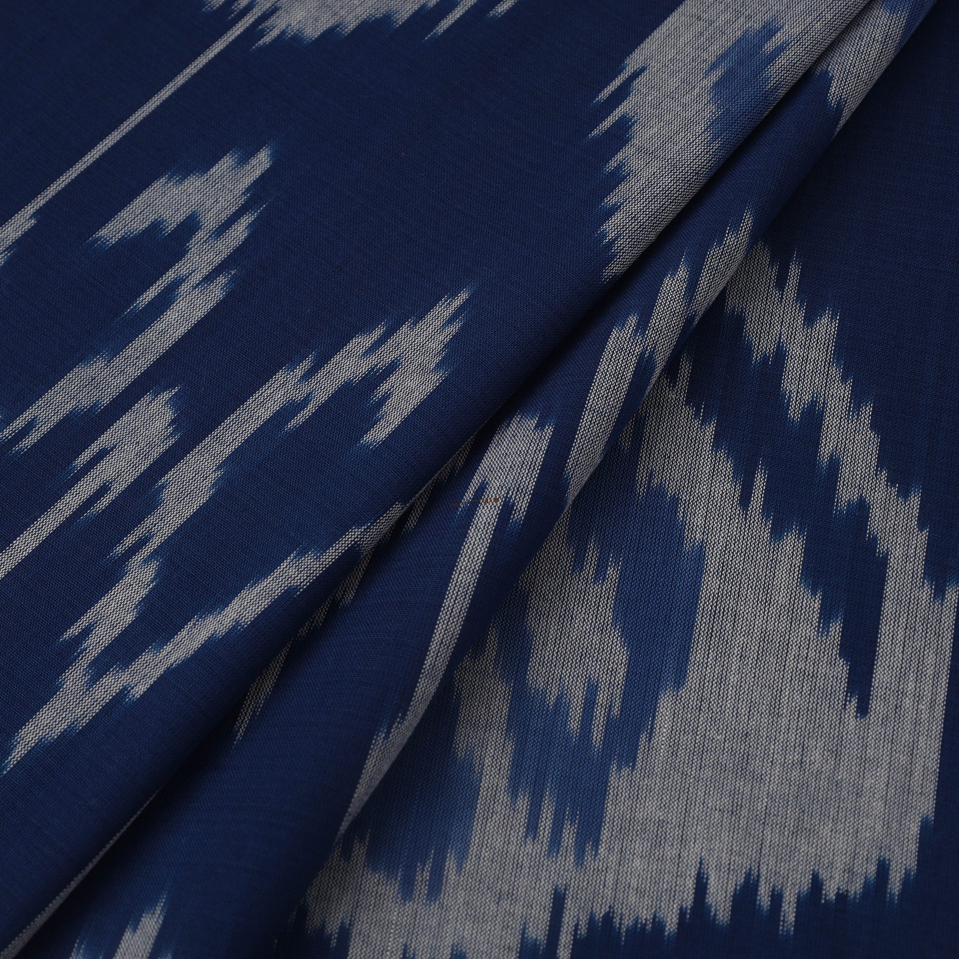 Blue - Cotton Central Asian Pochampally Ikat Fabric 12