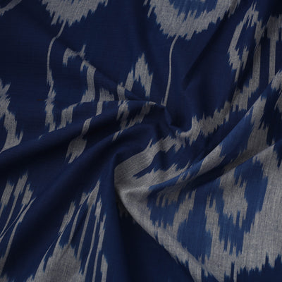 Blue - Cotton Central Asian Pochampally Ikat Fabric 12