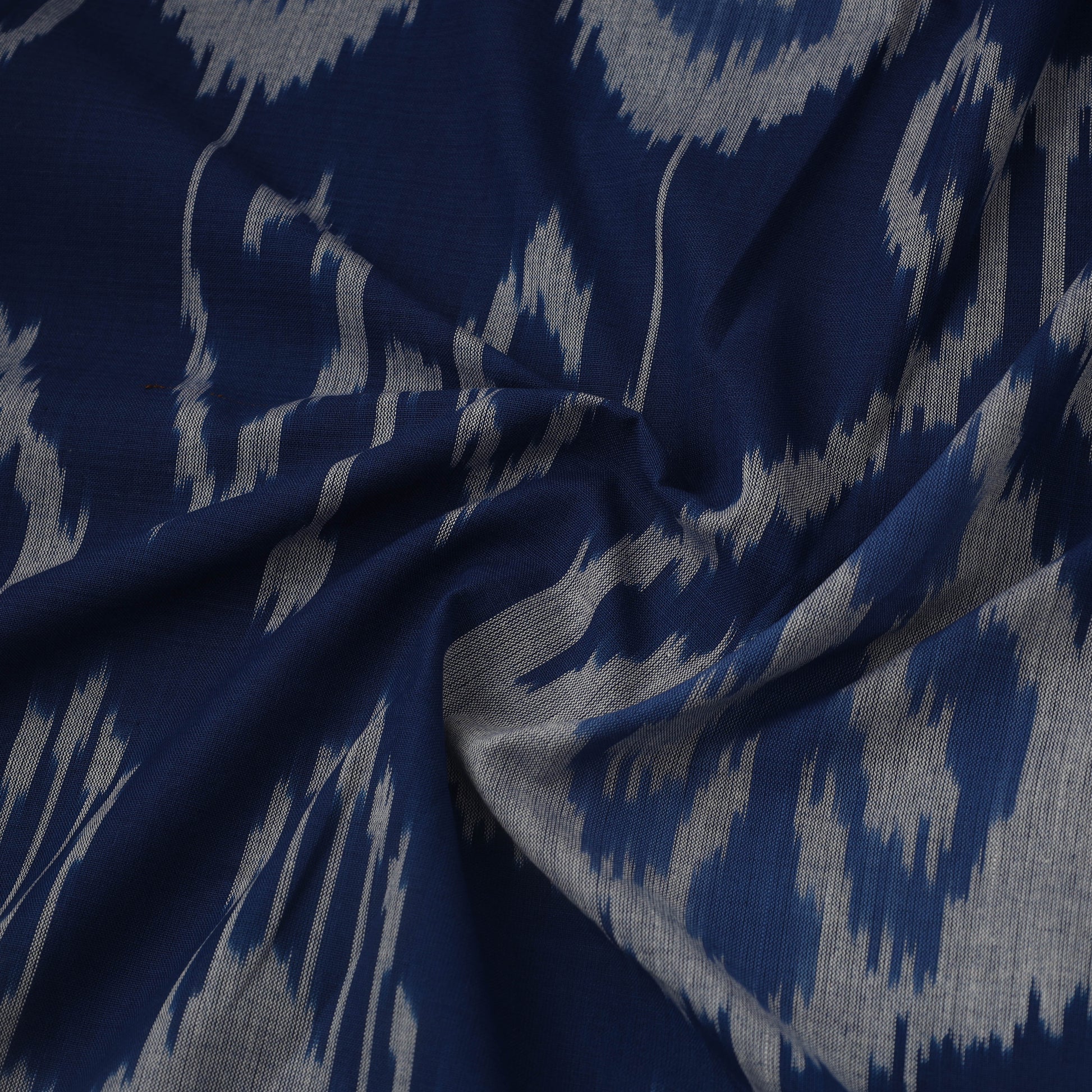 Blue - Cotton Central Asian Pochampally Ikat Fabric 12