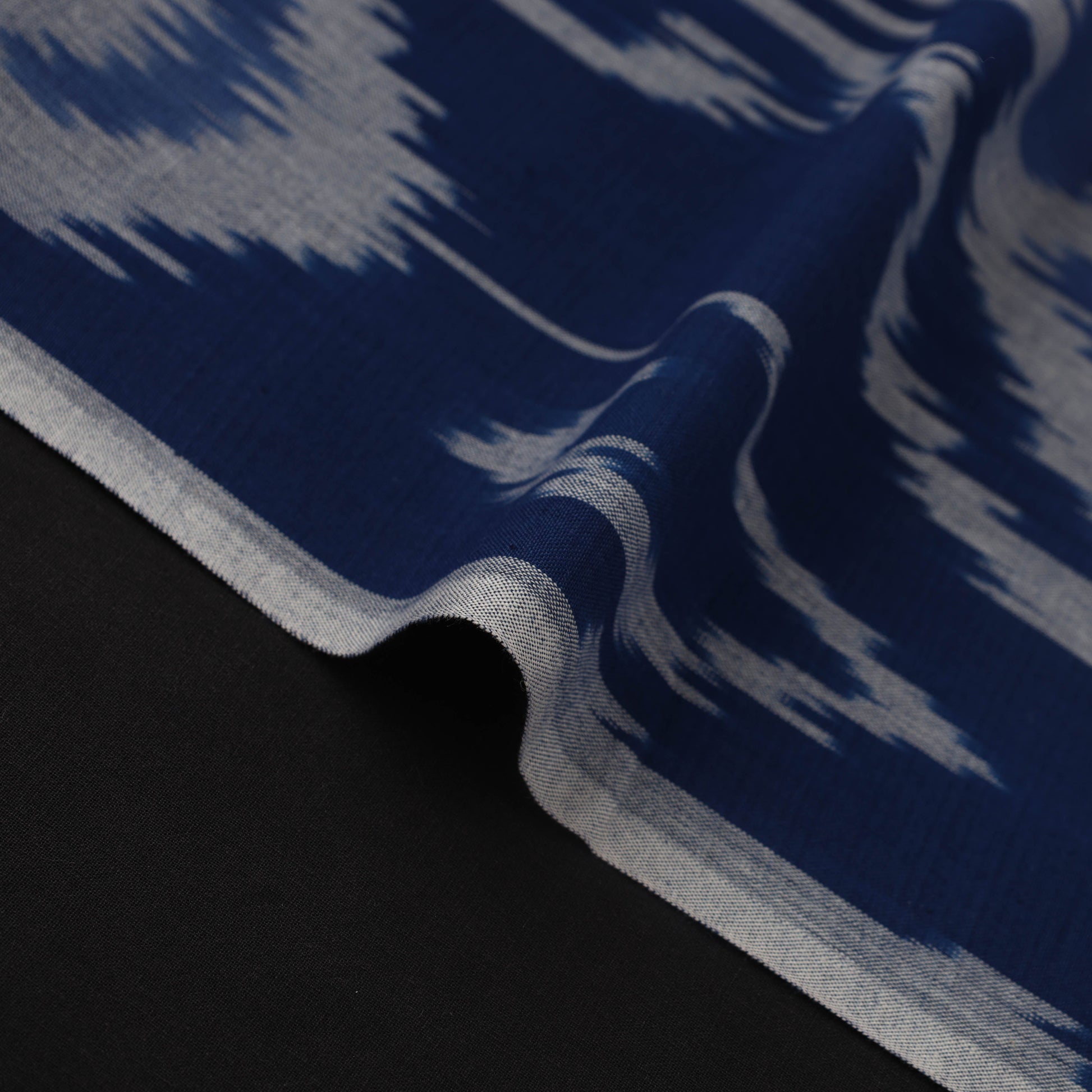 Blue - Cotton Central Asian Pochampally Ikat Fabric 12