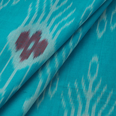 Blue - Cotton Central Asian Pochampally Ikat Fabric 13